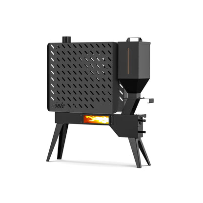Outdoor Indoor Smokeless Pellet Heater – Modern Non - Electric Energy - Saving Wood Pellet Stove KM0501A - with | Sold by Uncle Wiener's Wholesale