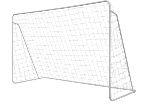 Outdoor Soccer Goal – 7.9 x 4.9 ft Steel Frame with Weatherproof Net | White | 20250610 - with | Sold by Uncle Wiener's Wholesale