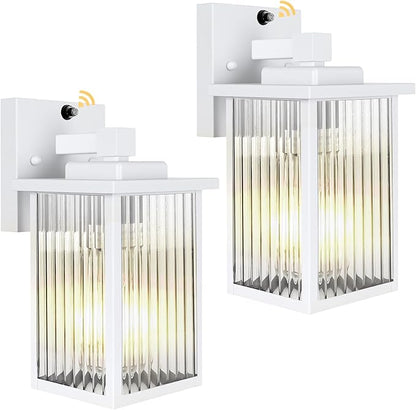 Outdoor Wall Light Waterproof Exterior Lantern Fixture with Tempered Glass - with | Sold by Uncle Wiener's Wholesale