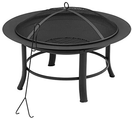 Outdoor Wood Burning Fire Pit 28" Steel Patio Fire Bowl with Cover XY0615 - with | Sold by Uncle Wiener's Wholesale