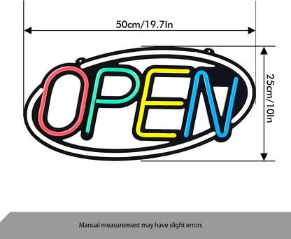 Oval Neon LED Open Sign for Business – Bright Energy - Efficient Shop Sign 1211428 - with | Sold by Uncle Wiener's Wholesale