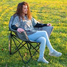 Ozark Trail Club Chair Grey – Padded Folding Camping Chair with Cup Holder - Camping Gear with | Sold by Uncle Wiener's Wholesale