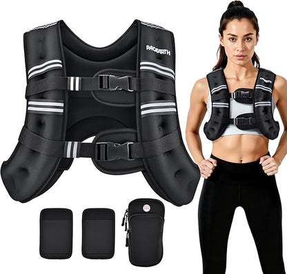 PACEARTH Weighted Vest Adjustable Workout Vest for Running Training and Fitness - with 12 lb | Sold by Uncle Wiener's Wholesale