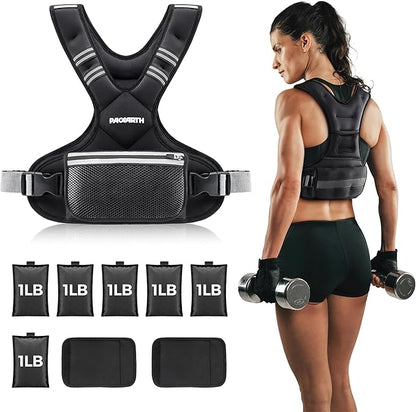 PACEARTH Weighted Vest Adjustable Workout Vest for Running Training and Fitness - with 4 - 10 lb | Sold by Uncle Wiener's Wholesale