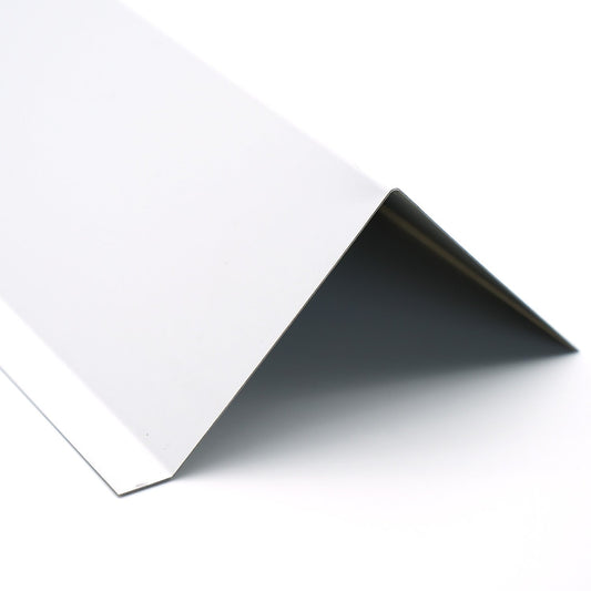 Painted Steel Roof Drip Edge Flashing White 10 Ft Residential Commercial - with 2" × 2" × 10 ft | Sold by Uncle Wiener's Wholesale