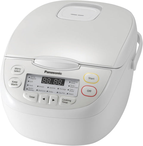 Panasonic 5 Cup (Uncooked) Rice Cooker with Pre - Programmed Cooking Options for Brown Rice, White Rice, and Porridge or Soup - 1.0 Liter - SR - CN108 (White) - with | Sold by Uncle Wiener's Wholesale
