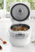 Panasonic 5 Cup (Uncooked) Rice Cooker with Pre - Programmed Cooking Options for Brown Rice, White Rice, and Porridge or Soup - 1.0 Liter - SR - CN108 (White) - with | Sold by Uncle Wiener's Wholesale