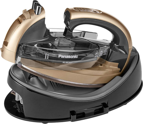 Panasonic NIWL607N Cordless 360 Freestyle Steam/Dry Iron, Champagne - with | Sold by Uncle Wiener's Wholesale