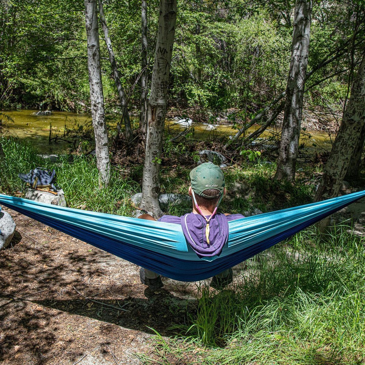 Parachute Hammock with Adjustable Tree Straps – 500 lb Capacity, Lightweight Camping Hammock – PH030021T - with | Sold by Uncle Wiener's Wholesale