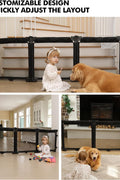 Patywaga Extra Wide Baby Gate Playpen with Heat - Resistant Mesh,3 Panel Foldable Baby Fence,Indoor/Outdoor Safety Barrier,Dog Playpen & Fireplace Gate - with | Sold by Uncle Wiener's Wholesale