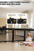 Patywaga Extra Wide Baby Gate Playpen with Heat - Resistant Mesh,3 Panel Foldable Baby Fence,Indoor/Outdoor Safety Barrier,Dog Playpen & Fireplace Gate - with | Sold by Uncle Wiener's Wholesale