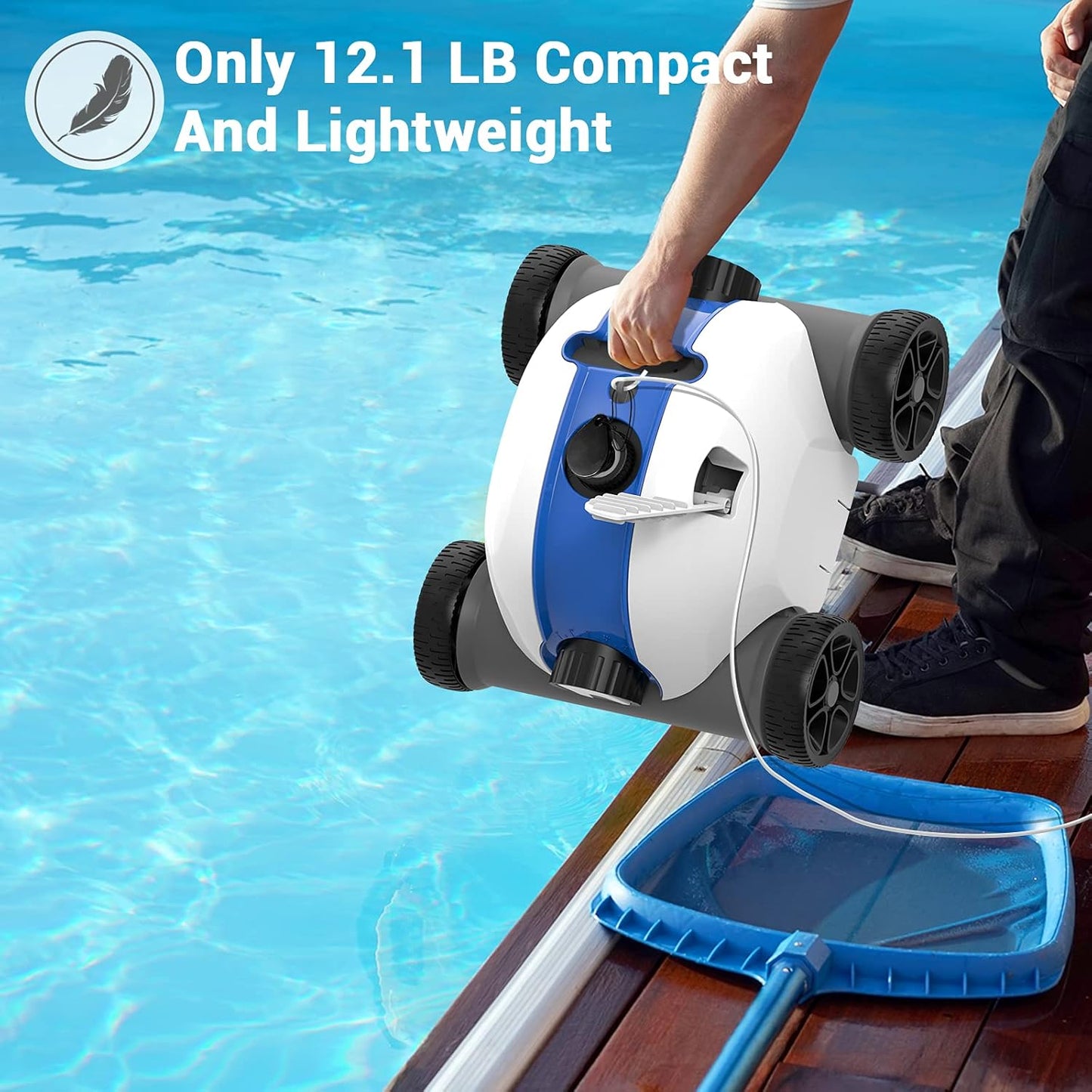 PAXCESS Robotic Pool Cleaner – Wired Automatic Pool Vacuum with Dual Drive Motors PAXHJ1008POOL - with | Sold by Uncle Wiener's Wholesale