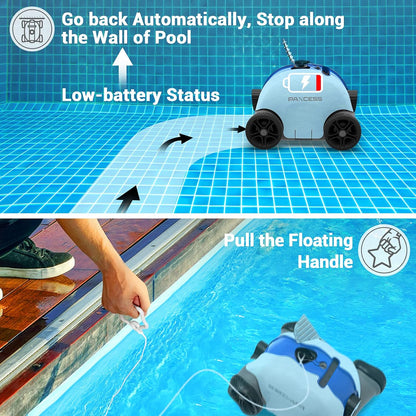 PAXCESS Robotic Pool Cleaner – Wired Automatic Pool Vacuum with Dual Drive Motors PAXHJ1008POOL - with | Sold by Uncle Wiener's Wholesale