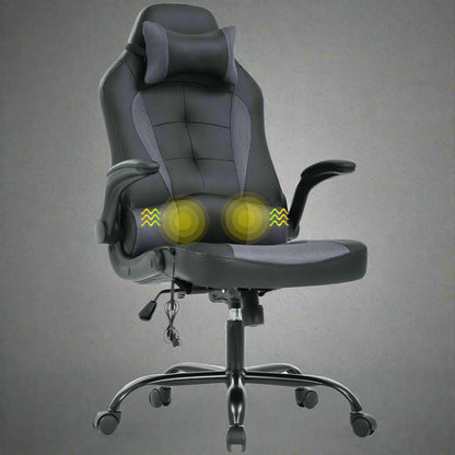 Black Massage Gaming Chair – Front View

Ergonomic Gaming Chair – Reclined Setup

PU Leather Chair with Lumbar Support – Side View

Massage Chair with Remote Control – Usage Demo

High-Back Racing Style Gaming Chair – Full Features Display