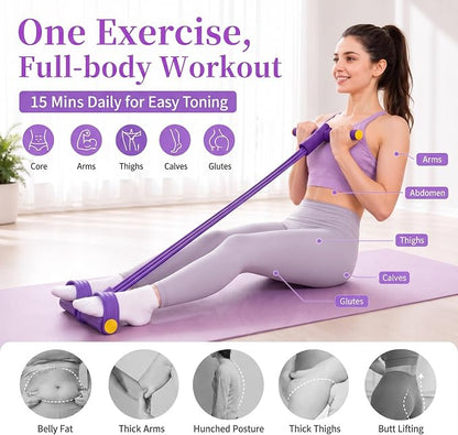 Pedal Resistance Band with Handles – Full-Body Exercise Band with Foot Pedals for Home Workouts, Pilates, Stretching & Strength Training - Exercise Equipment with Pink/Black ( | Sold by Uncle Wiener's Wholesale