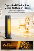 PELONIS Oscillating Ceramic Tower Indoor Space Heater for Home with Oscillation, Programmable Thermostat & ECO Mode, 12H Timer & Remote Control, Safety Protection, 23 Inches, 1500W, PHF15RSAPH23 - with Black | Sold by Uncle Wiener's Wholesale