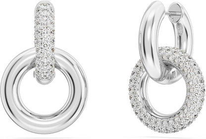 Pendientes de aro Swarovski Dextera 5671807 Bucle, Argent sterling - with | Sold by Uncle Wiener's Wholesale