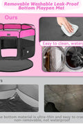 PETSFIT Dog Playpen, Pop Up 36" Sturdy Foldable Medium Dog Kennel Puppy Playpen Indoor Outdoor Portable Pet Playpen with Carring Case Zipper Removable Mesh Top and Leakproof Playpen Bottom Mat BLACK M - with M | Sold by Uncle Wiener's Wholesale