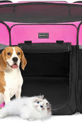 PETSFIT Dog Playpen, Pop Up 36" Sturdy Foldable Medium Dog Kennel Puppy Playpen Indoor Outdoor Portable Pet Playpen with Carring Case Zipper Removable Mesh Top and Leakproof Playpen Bottom Mat BLACK M - with M | Sold by Uncle Wiener's Wholesale