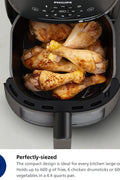 Philips 2000 Series Airfryer - 4.4 qt (4.2 l) Pan, 13 Cooking Functions, RapidAir Technology, Healthy Cooking with 90% Less Fat, Efficient & Fast (NA220/00) - with | Sold by Uncle Wiener's Wholesale