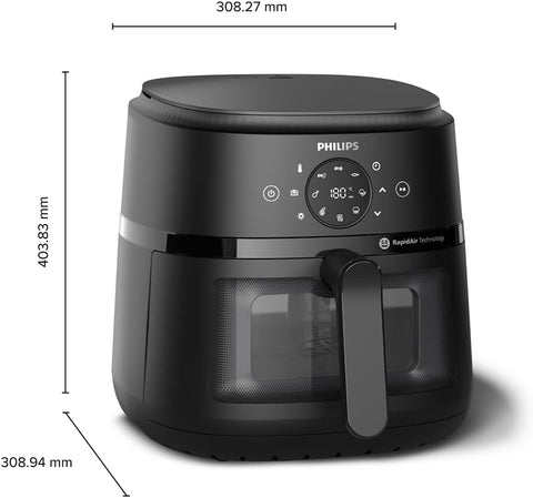 Philips Air Fryer 2000 Series 13 - in - 1 Functions, 6.6 Rooms, Compact Design with Cooking Window, Black, (NA230/00) - with | Sold by Uncle Wiener's Wholesale