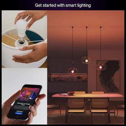 Philips Hue Essential A19 Smart LED Bulbs 3-Pack – 60W Equivalent, 800 Lumens, E26, Colour Changing & Tunable White, Bluetooth - Electronics with | Sold by Uncle Wiener's Wholesale