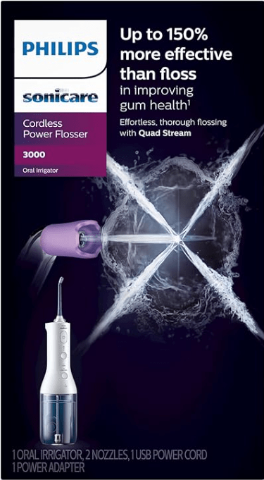 Philips Sonicare Power Flosser 2000 and 3000 Cordless Oral Irrigator - with 3000 | Sold by Uncle Wiener's Wholesale