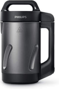 Philips Viva Collection SoupMaker, 1.2 L, Makes 2 - 4 servings, 6 Pre - set Programs, SoupPro Technology, Soup in Less than 18 Minutes, Eeasy Clean, Recipe Book, Black and Stainless Steel (HR2204/70) - with | Sold by Uncle Wiener's Wholesale