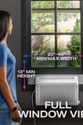 PHNT10CC Clearview Air Conditioner 10,300, Inverter Technology, Ultra Quiet, Medium Rooms up to 450 Sq. FT, Full Window View with Easy Installation, Energy - Efficient Cooling, 10300 BTU, White - with | Sold by Uncle Wiener's Wholesale