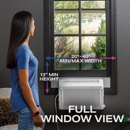 PHNT10CC Clearview Air Conditioner 10,300, Inverter Technology, Ultra Quiet, Medium Rooms up to 450 Sq. FT, Full Window View with Easy Installation, Energy - Efficient Cooling, 10300 BTU, White - with | Sold by Uncle Wiener's Wholesale