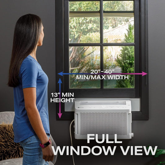 PHNT10CC Clearview Air Conditioner 10,300, Inverter Technology, Ultra Quiet, Medium Rooms up to 450 Sq. FT, Full Window View with Easy Installation, Energy - Efficient Cooling, 10300 BTU, White - with | Sold by Uncle Wiener's Wholesale