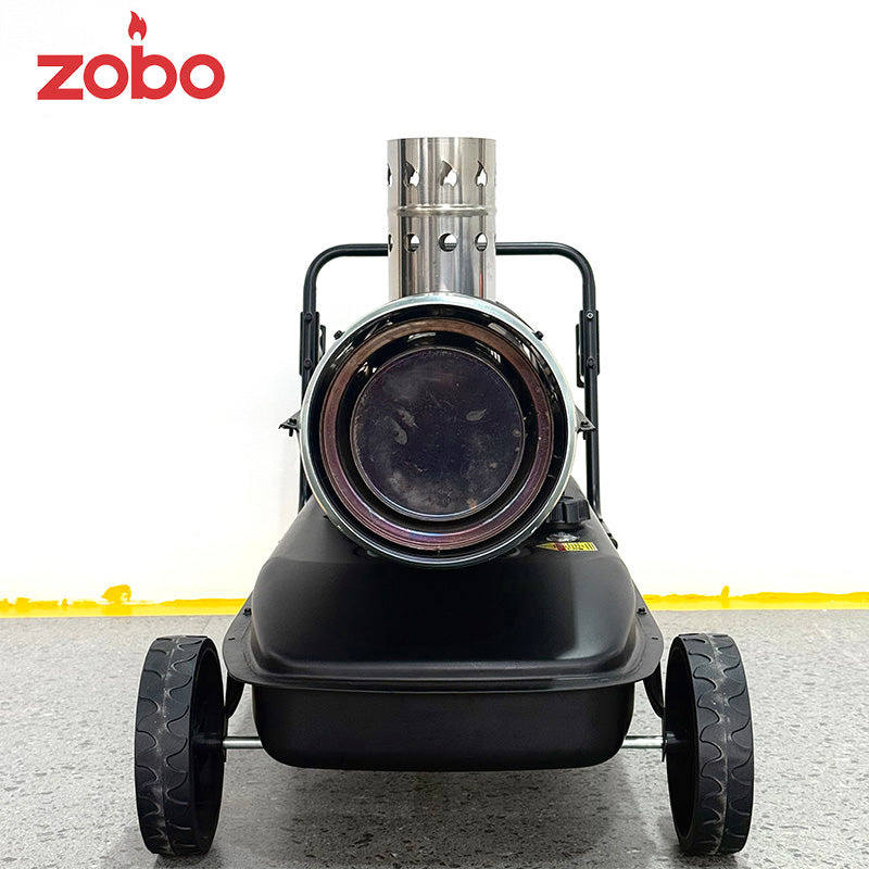 170,000 BTU Indirect Diesel & Kerosene Forced Air Heater with 50L Fuel Tank, Exhaust Flue, Thermostat Control & Wheels ZBH170