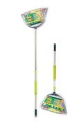 Pine - Sol Indoor Jumbo Broom with Long, Stainless Steel Collapsible Handle for Easy Storage, Heavy Duty Angle Bristles for Wood, Tile, Linoleum, and More - Sweeps Wet or Dry Debris - with Green & Gray | Sold by Uncle Wiener's Wholesale