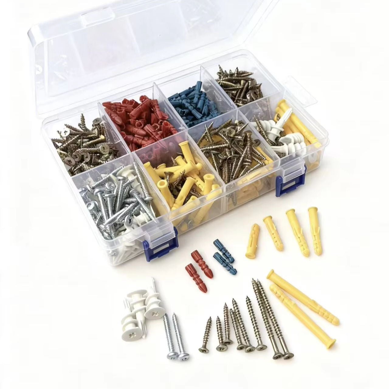 Plastic Drywall Expansion Anchor Kit with Steel Fasteners, Wall Plugs, Screws & Assorted Anchors DWA45 - with | Sold by Uncle Wiener's Wholesale