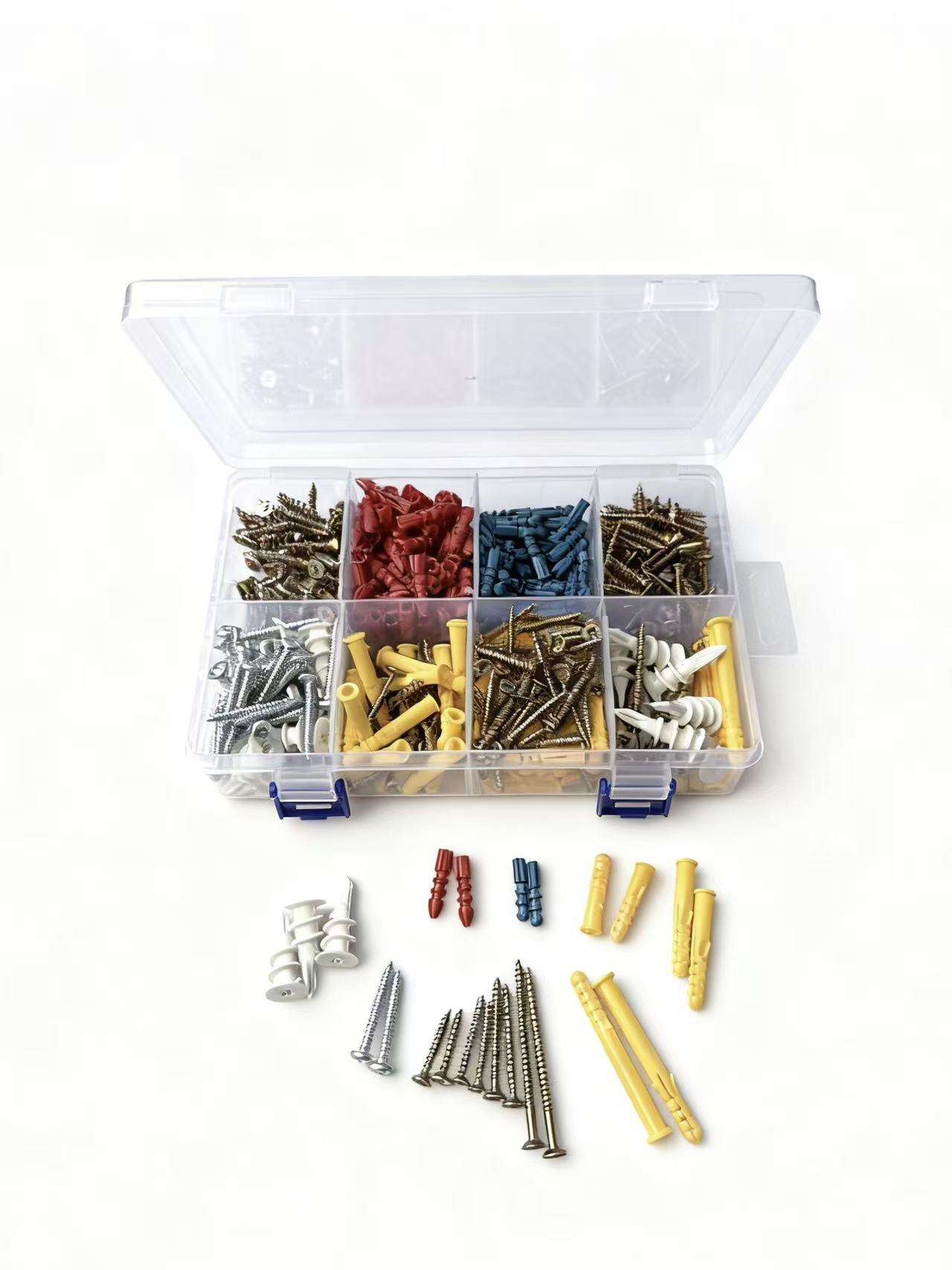 Plastic Drywall Expansion Anchor Kit with Steel Fasteners, Wall Plugs, Screws & Assorted Anchors DWA45 - with | Sold by Uncle Wiener's Wholesale