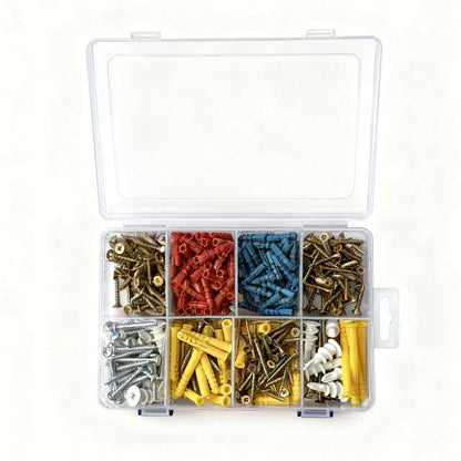 Plastic Drywall Expansion Anchor Kit with Steel Fasteners, Wall Plugs, Screws & Assorted Anchors DWA45 - with | Sold by Uncle Wiener's Wholesale