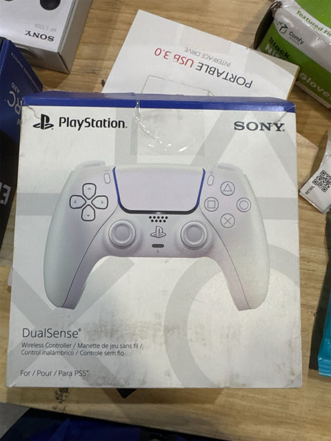 PlayStation DualSense Wireless Controller – Chroma Pearl – PS5 with Adaptive Triggers and Built-In Mic – Open Box