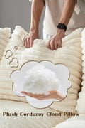 Plush Cloud Sectional Sofa – Oversized 8.6 FT Corduroy Couch with 6 Pillows - with Gray Corduroy | Sold by Uncle Wiener's Wholesale