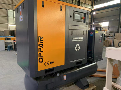 PM VSD Screw Air Compressor with Air Dryer & Tank – 10HP / 15HP / 20HP – OPA Series - General Equipment with 30HP PM VSD - 500L Tank | Sold by Uncle Wiener's Wholesale
