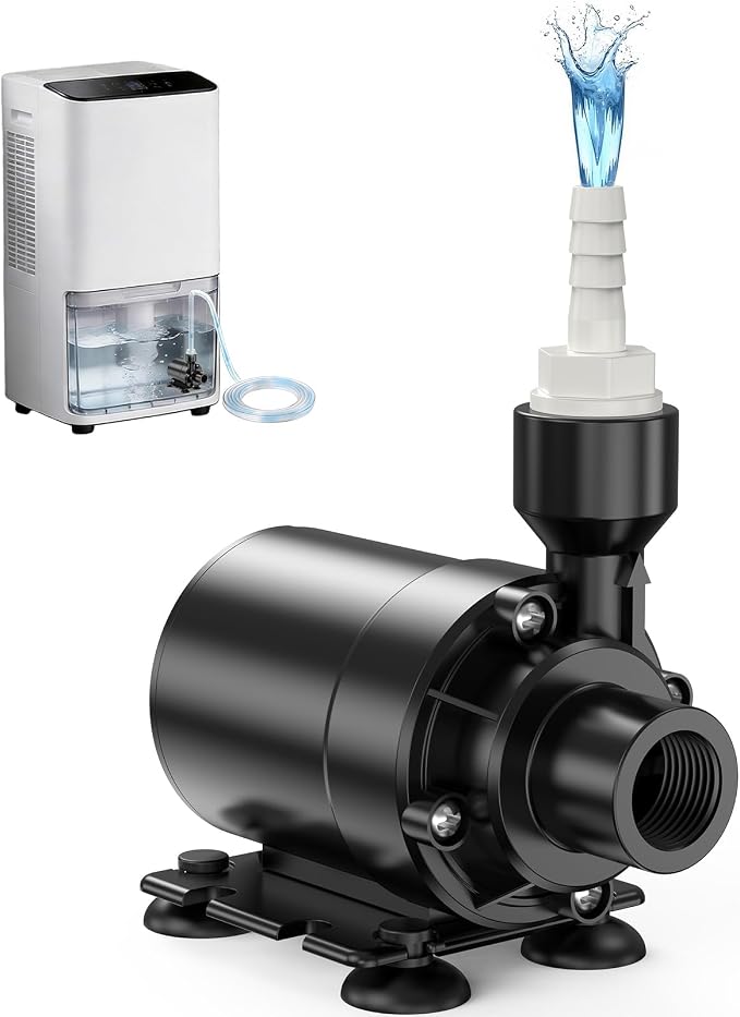 PmpDrTech Automatic Dehumidifier Drain Pump – 15FT High Lift Mini Condensate Pump with Auto Water Level Detection, IPX8 Waterproof & Ultra Quiet Operation - Home products with | Sold by Uncle Wiener's Wholesale