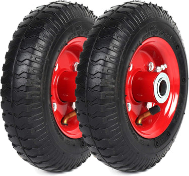 Pneumatic Tire & Wheel Assembly 2 - Pack Replacement Wheels 2.80/2.50 - 4, 13x4.00 - 6 & 4.80/4.00 - 8 for Hand Trucks, Wheelbarrows, Carts, Dollies & Garden Trailers - with 2.80/2.50 - 4 | Sold by Uncle Wiener's Wholesale