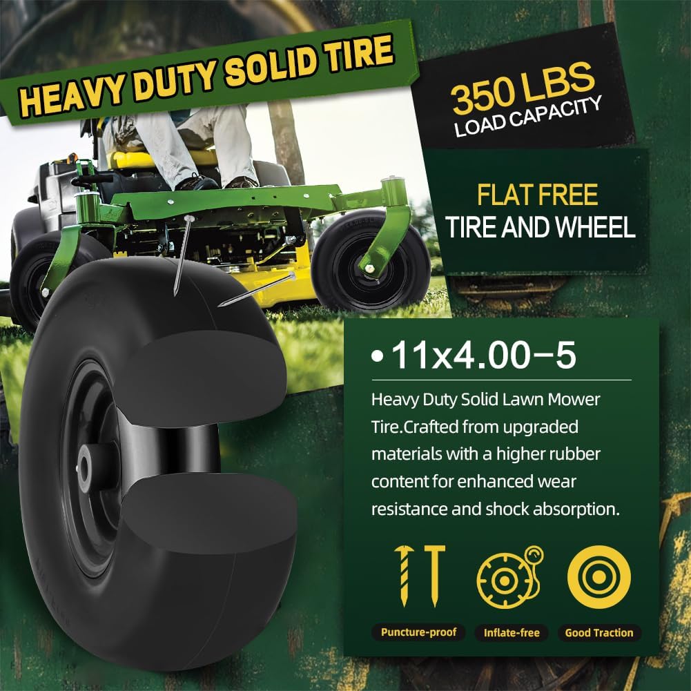 Pneumatic Tire & Yellow Rim Replacement Wheels 2 - Pack – Lawn Tractor, Riding Mower & Zero - Turn Assemblies (15×6.00 - 6, 16×6.5 - 8, 20×8.00 - 8) - with 20×8.00 - 8 Pneumatic Tire & Yellow Rim | Sold by Uncle Wiener's Wholesale