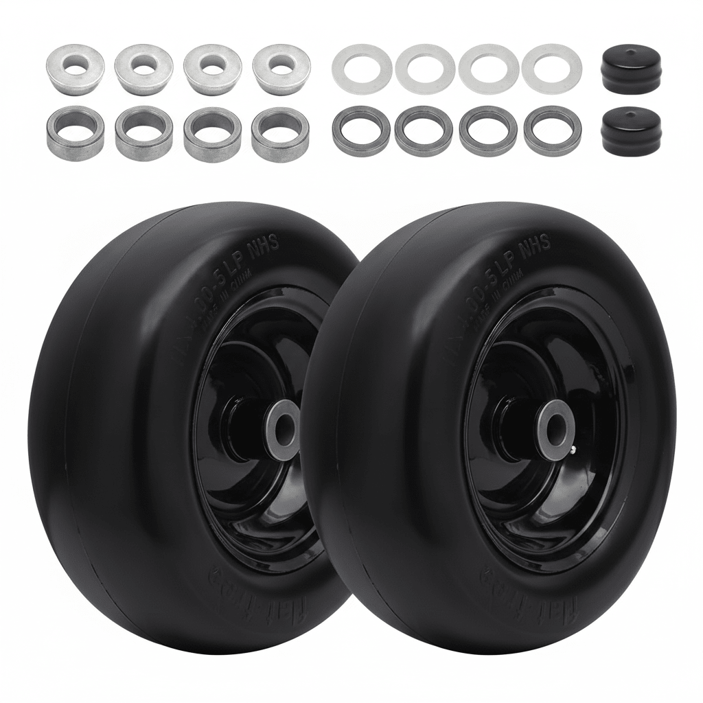 Pneumatic Tire & Yellow Rim Replacement Wheels 2 - Pack – Lawn Tractor, Riding Mower & Zero - Turn Assemblies (15×6.00 - 6, 16×6.5 - 8, 20×8.00 - 8) - with 20×8.00 - 8 Pneumatic Tire & Yellow Rim | Sold by Uncle Wiener's Wholesale