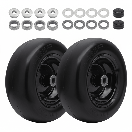 Pneumatic Tire & Yellow Rim Replacement Wheels 2 - Pack – Lawn Tractor, Riding Mower & Zero - Turn Assemblies (15×6.00 - 6, 16×6.5 - 8, 20×8.00 - 8) - with 20×8.00 - 8 Pneumatic Tire & Yellow Rim | Sold by Uncle Wiener's Wholesale