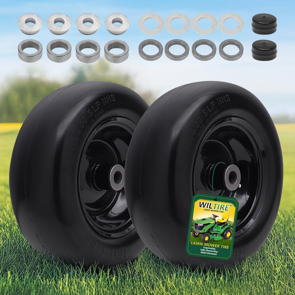 Pneumatic Tire & Yellow Rim Replacement Wheels 2 - Pack – Lawn Tractor, Riding Mower & Zero - Turn Assemblies (15×6.00 - 6, 16×6.5 - 8, 20×8.00 - 8) - with 20×8.00 - 8 Pneumatic Tire & Yellow Rim | Sold by Uncle Wiener's Wholesale