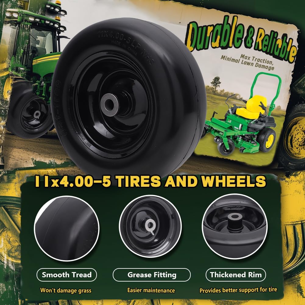 Pneumatic Tire & Yellow Rim Replacement Wheels 2 - Pack – Lawn Tractor, Riding Mower & Zero - Turn Assemblies (15×6.00 - 6, 16×6.5 - 8, 20×8.00 - 8) - with 20×8.00 - 8 Pneumatic Tire & Yellow Rim | Sold by Uncle Wiener's Wholesale