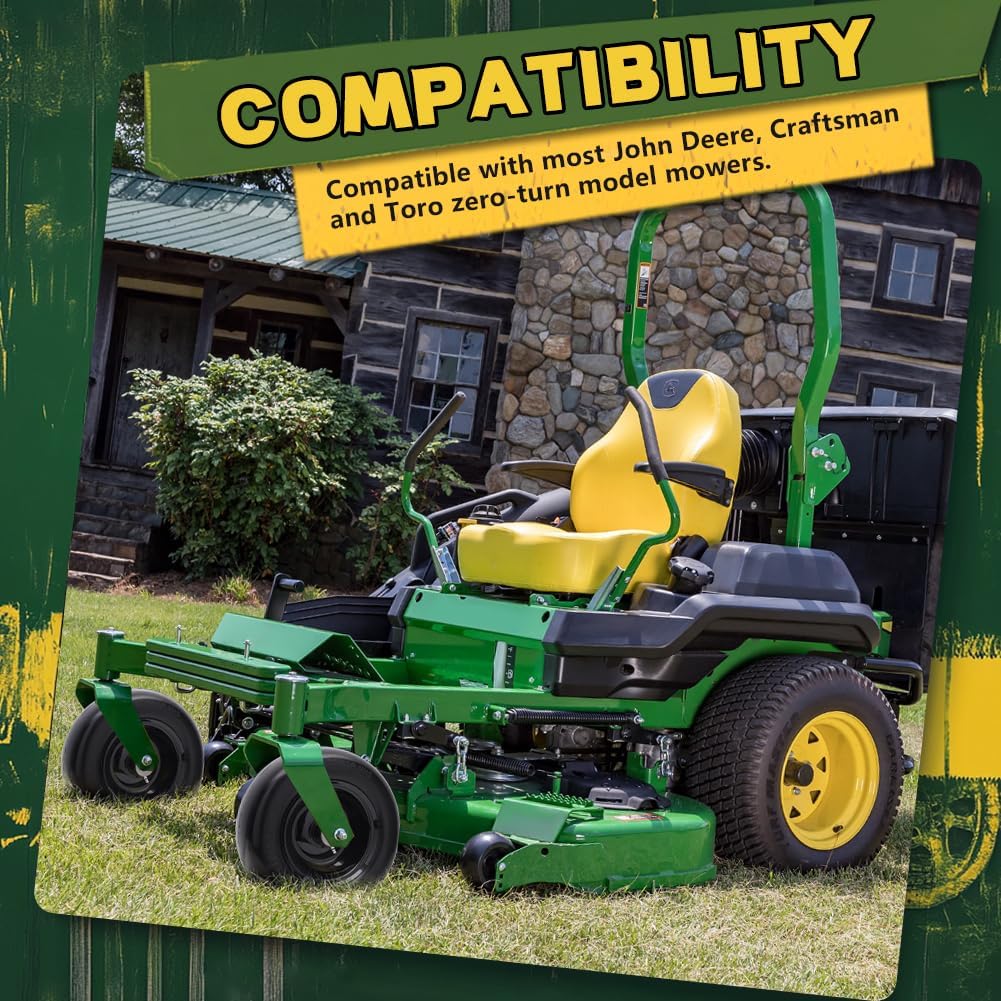 Pneumatic Tire & Yellow Rim Replacement Wheels 2 - Pack – Lawn Tractor, Riding Mower & Zero - Turn Assemblies (15×6.00 - 6, 16×6.5 - 8, 20×8.00 - 8) - with 20×8.00 - 8 Pneumatic Tire & Yellow Rim | Sold by Uncle Wiener's Wholesale