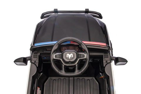 Police Cruiser Dodge RAM 3500 Licensed 24V Ride - On Truck – Remote Control, EVA Wheels, Leather Seat 2577PBK - with | Sold by Uncle Wiener's Wholesale