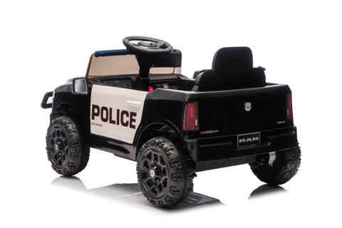Police Cruiser Dodge RAM 3500 Licensed 24V Ride - On Truck – Remote Control, EVA Wheels, Leather Seat 2577PBK - with | Sold by Uncle Wiener's Wholesale