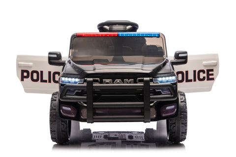 Police Cruiser Dodge RAM 3500 Licensed 24V Ride - On Truck – Remote Control, EVA Wheels, Leather Seat 2577PBK - with | Sold by Uncle Wiener's Wholesale